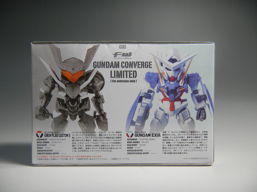 FW Gundam Converge Limited: Union Flag Custom II & Gundam Exia, Large  Images – GUNJAP