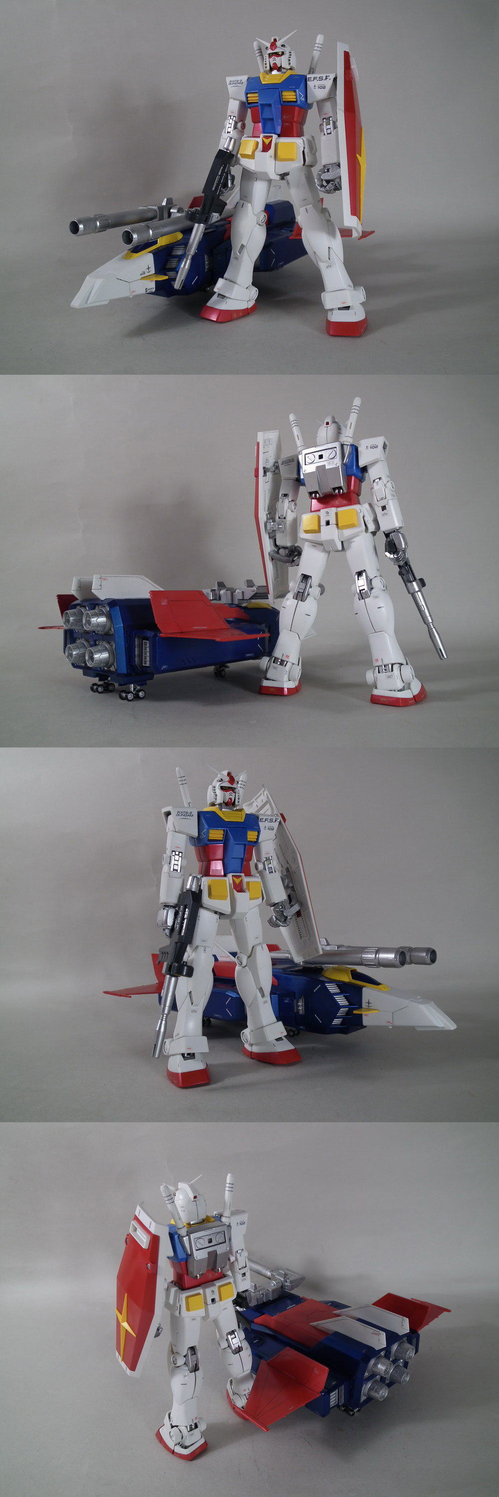 MG 1/100 RX-78-2 Gundam Ver.2.0 + G-Fighter: Assembled/Painted