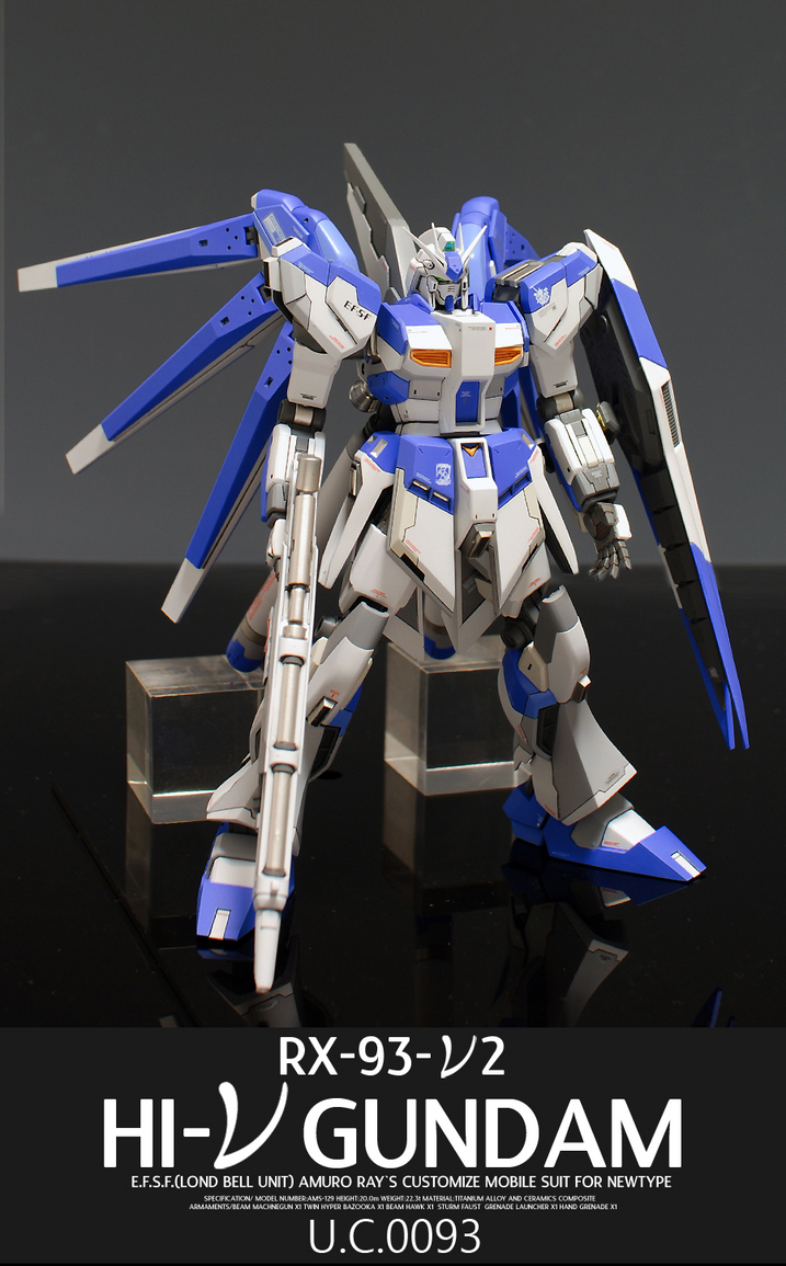 Hguc Rx 93 Nu2 Hi Nu Gundam Improved Painted Build Wallpaper Size Images Gunjap