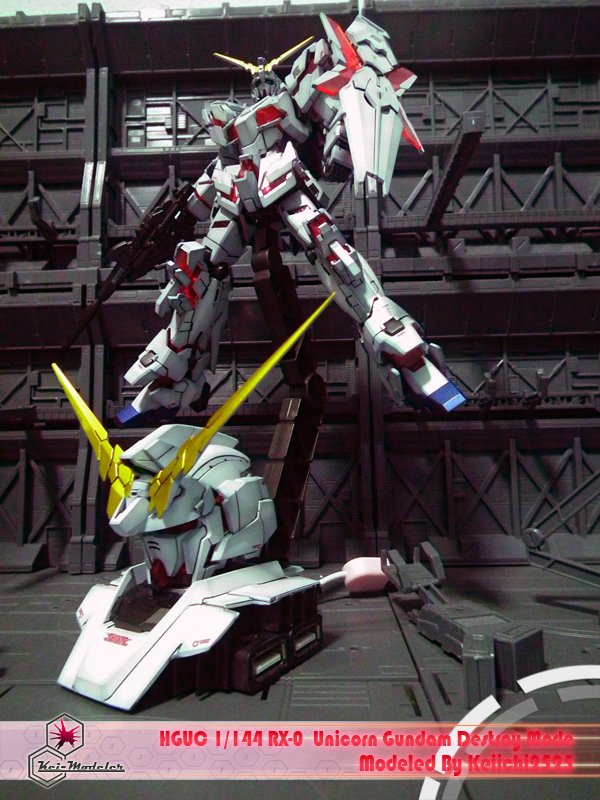 1/144 Gundam Unicorn Destroy Mode + 1/48 Unicorn Head Display USB 