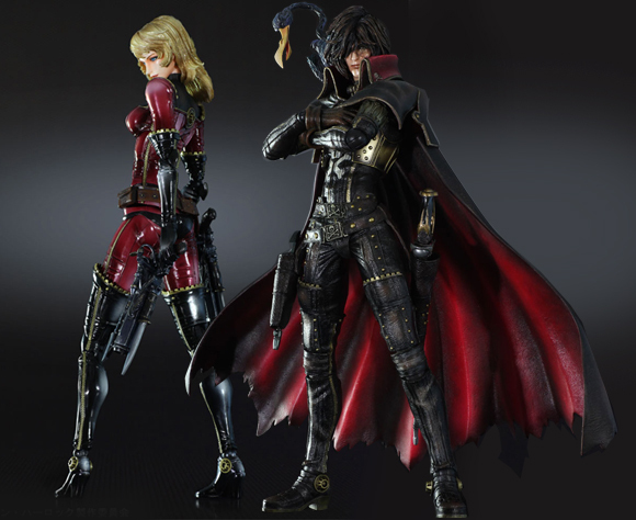 Play Arts Space Pirate Captain Harlock & Kei Albator & Nausicaa