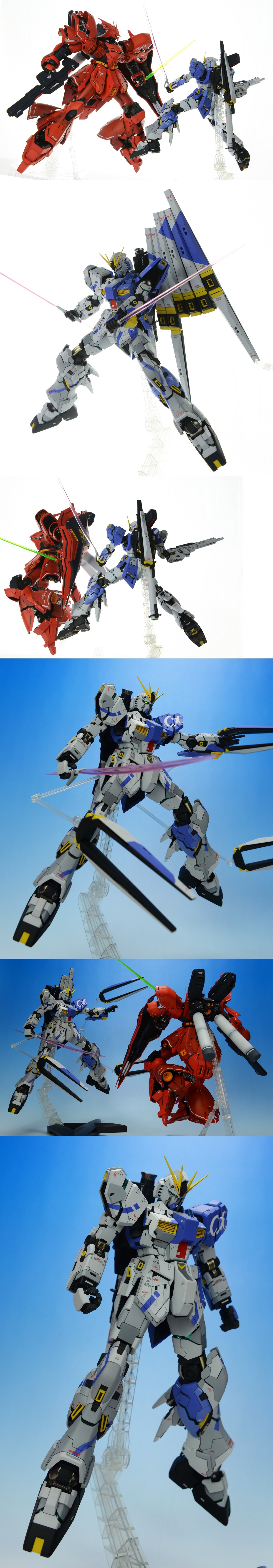 Mg 1 100 Rx 93 Nu Gundam Ver Ka Kowloon Fist Vs Sazabi Full Photoreview Wallpaper Size Images Gunjap
