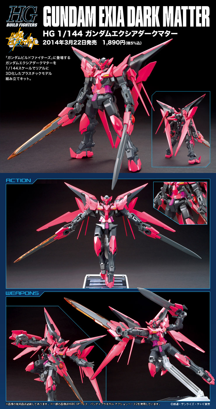 Amazon.com: Bandai Hobby HGBF Gundam Exia Dark Matter Model