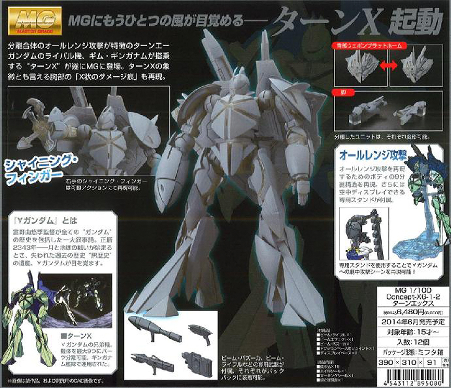 MG 1/100 Concept-X 6-1-2 Turn X: Box Art + New Official