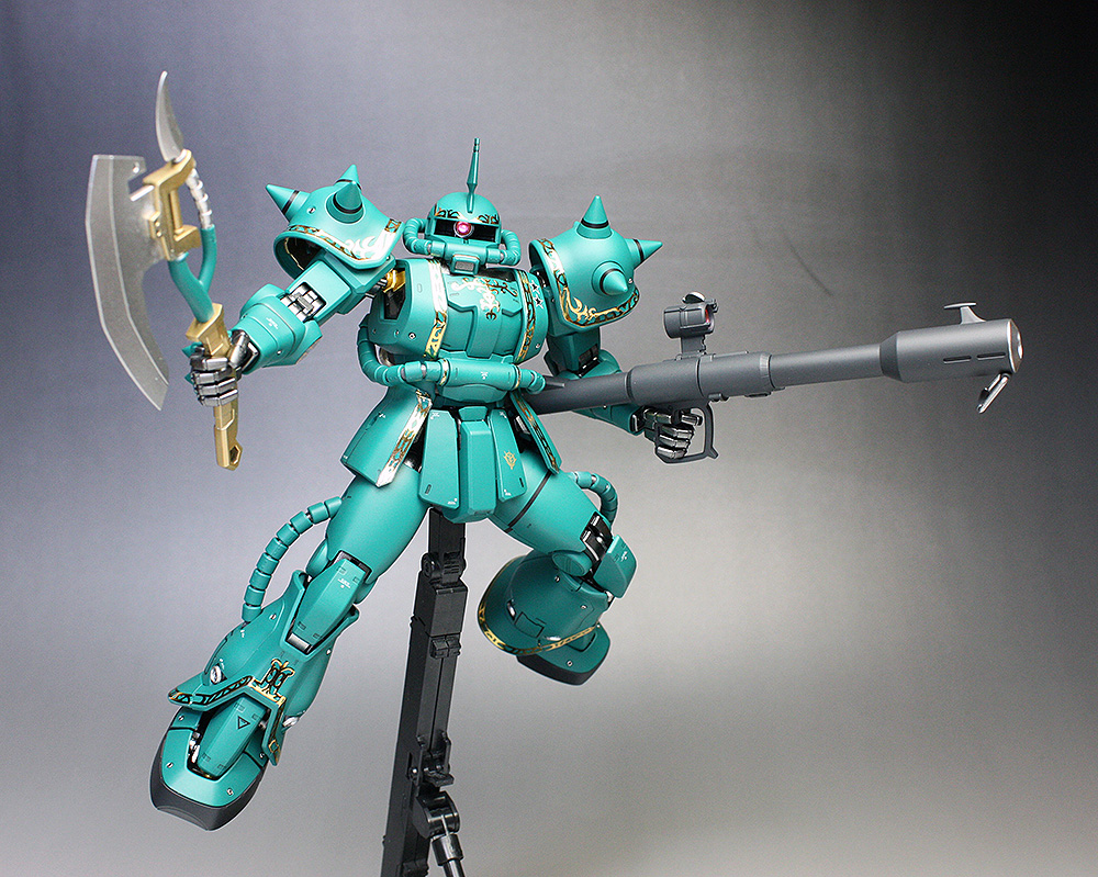 P-Bandai MSV MG 1/100 MS-06F Zaku II Dozle Zabi Custom