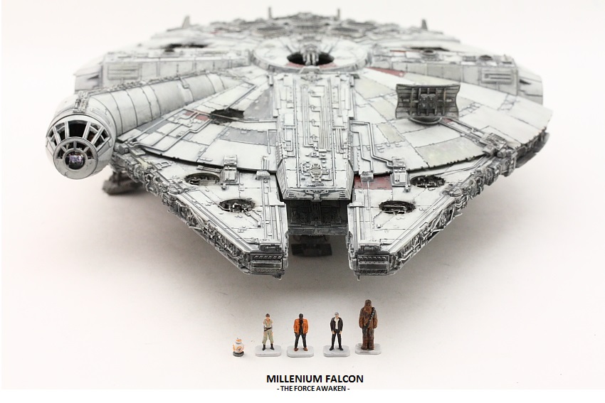 Bandai Star Wars Millennium Falcon Force Awakening 1 144 Scale Plastic Model Kit for sale online 