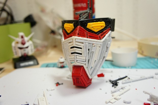 RX-78-2 Gundam Head Made of Runners: Work by 아미우다케 Photo Review a Lot of Images
