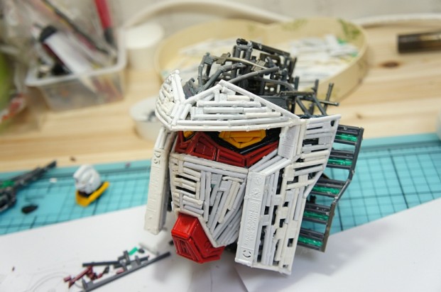 RX-78-2 Gundam Head Made of Runners: Work by 아미우다케 Photo Review a Lot of Images! ENJOY