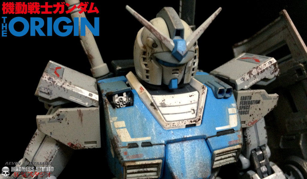 MG 1/100 RX-78-2 Gundam "The Origin" Custom Paint, Heavy weathered