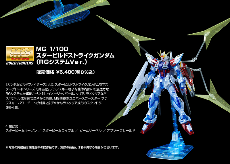 売り出し特注品 1/100 MG スタービルドストライクガンダム RGシステム ...