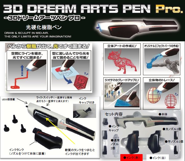 MEGAHOUSE's 3D DREAM ARTS PEN Pro. Official Images, Full Info