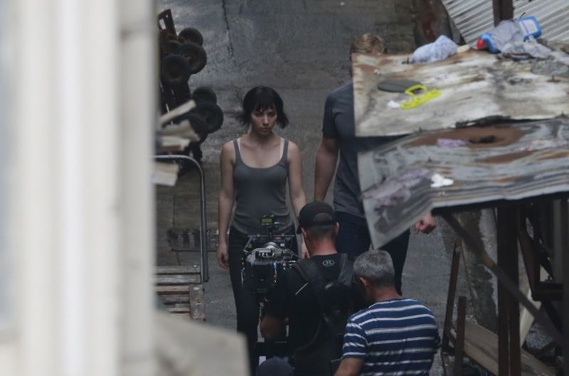 Scarlett Johansson in Hong Kong filming for Ghost in the Shell