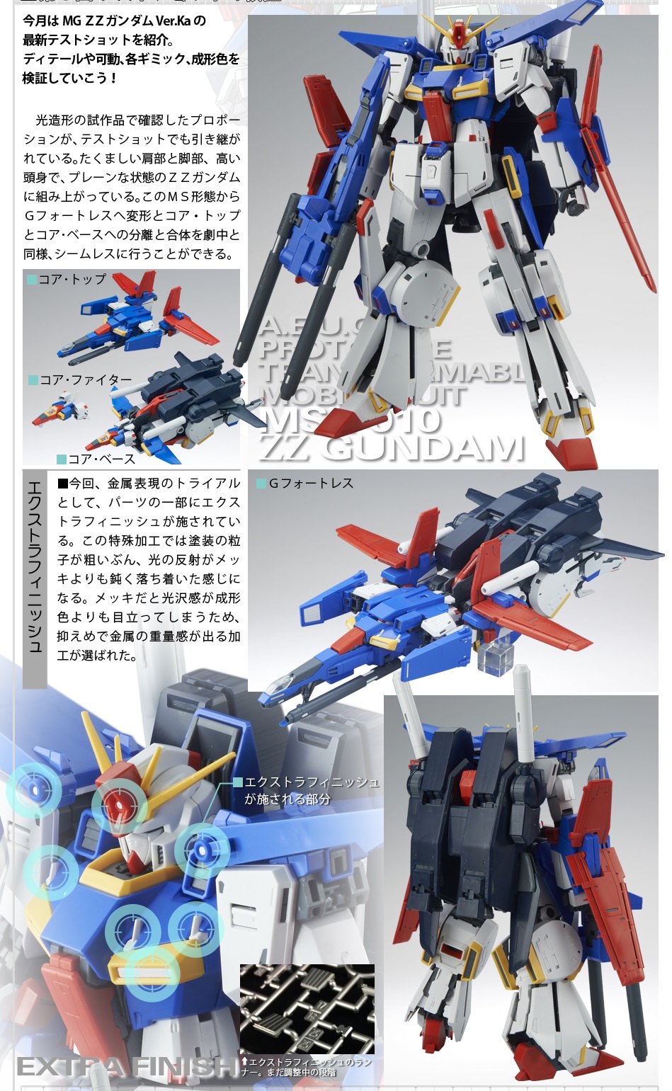 MG 1/100 MSZ-010 ZZ GUNDAM Ver.Ka: FULL OFFICIAL REVIEW, Info 