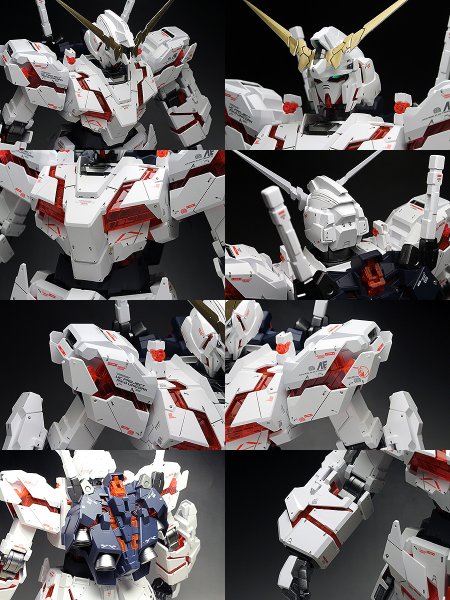 I painted the 1/48 scale mega size model Unicorn Gundam in an anime style.  Some parts are missing  : r/Gunpla