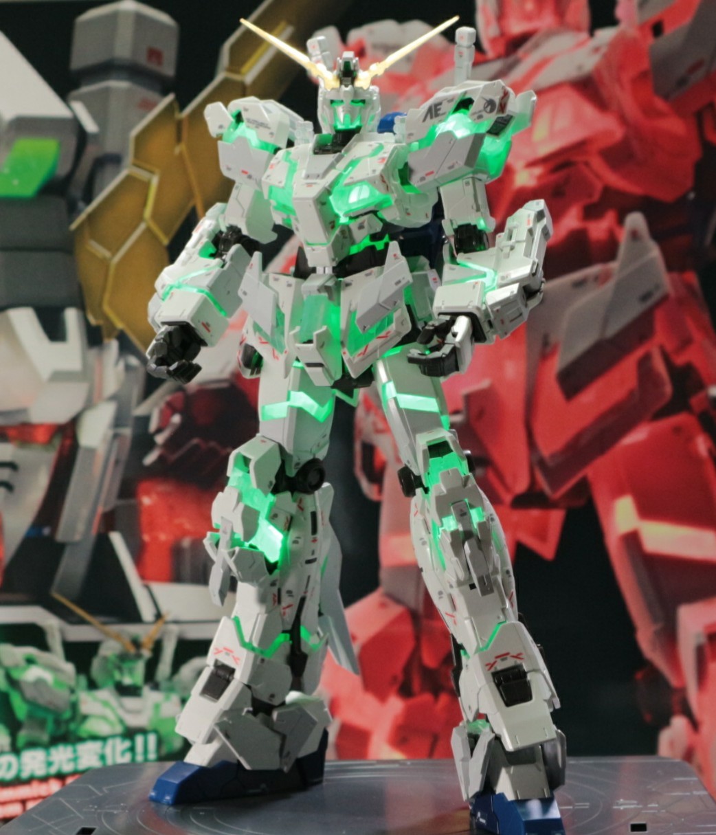 RG 1/144 Gundam Base Limited Unicorn Gundam Destroy Mode Ver TWC LIGHTING MODEL 