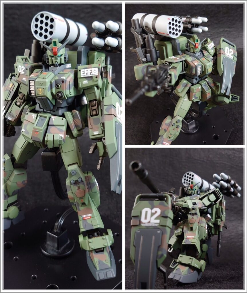 HGUC Gundam ground type, camo and custom
