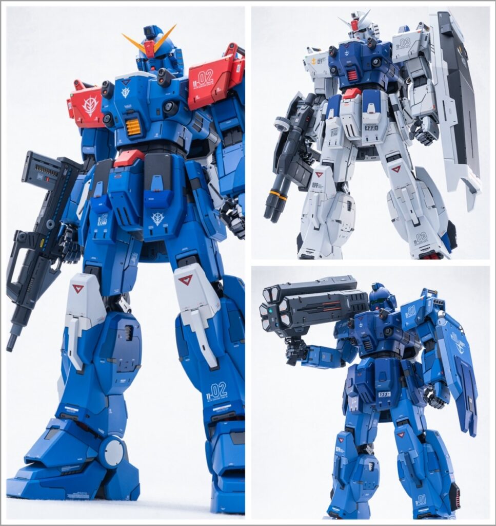 SH Studio’s PG RX-79bd-3 Blue Destiny Unit 1, 2, 3
